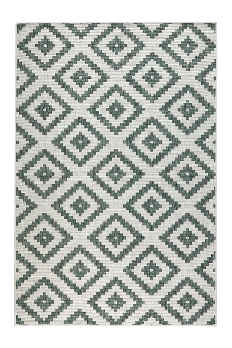 Kusový koberec Northrugs Twin 103131 Green Cream 120x170 cm