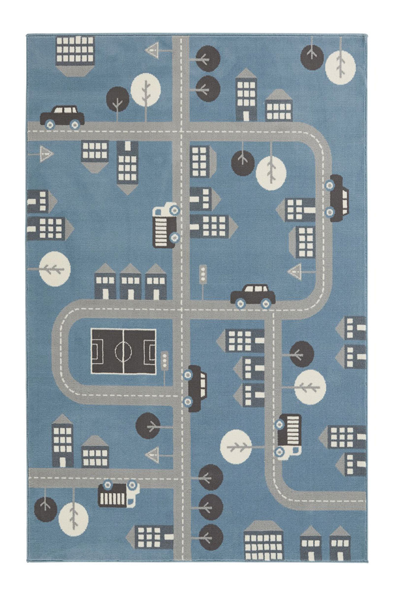 Detský kusový koberec Hanse Home Adventures 105531 Sky blue 80x150 cm