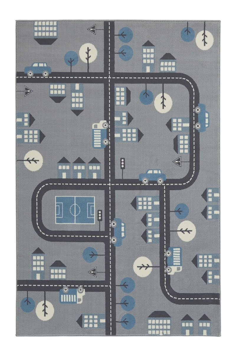 Detský kusový koberec Hanse Home Adventures 105532 Mouse Blue 120x170 cm