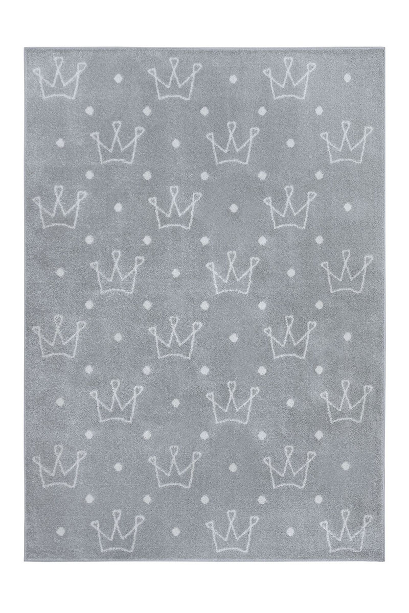 Detský kusový koberec Hanse Home Adventures 105948 Crowns Grey 120x170 cm